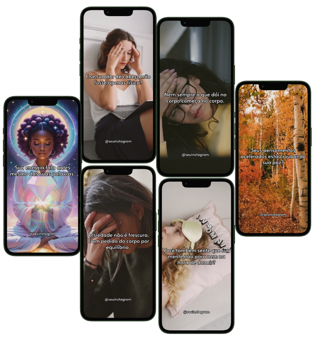 Exemplos de Reels prontos para Reiki